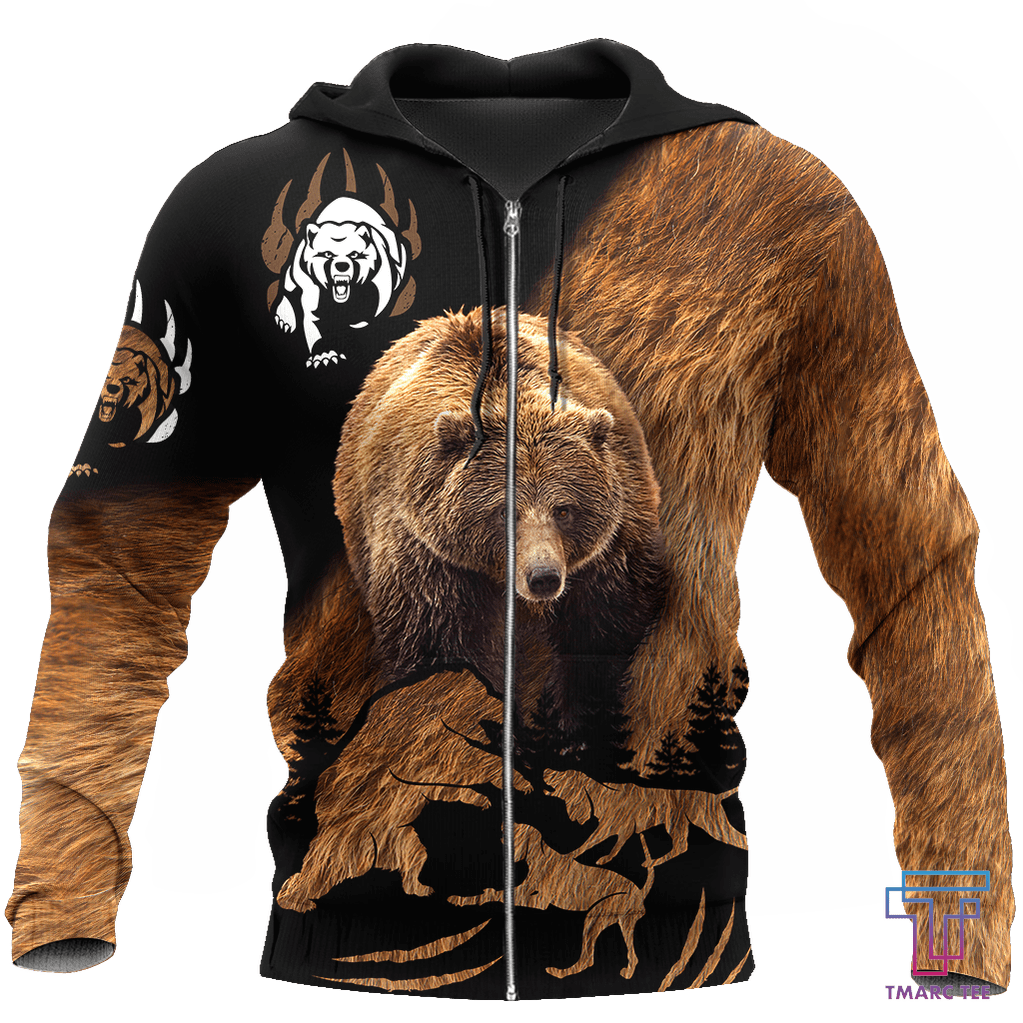 BEAR HUNTING CAMO D ALL OVER PRINTED SHIRTS FOR MEN AND WOMEN Pi PL