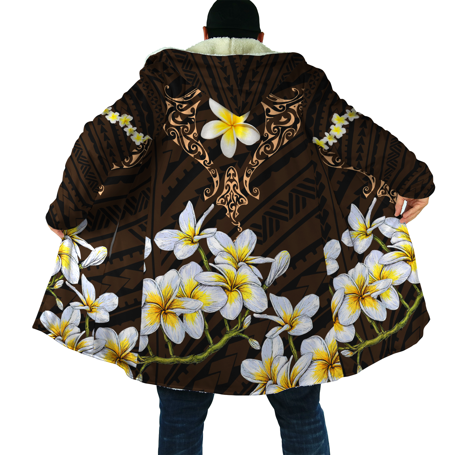 Amazing Polynesian Beautiful Ray And Frangipani Tattoo Unisex Deluxe Hoodie ML