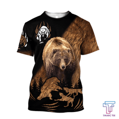 BEAR HUNTING CAMO D ALL OVER PRINTED SHIRTS FOR MEN AND WOMEN Pi PL