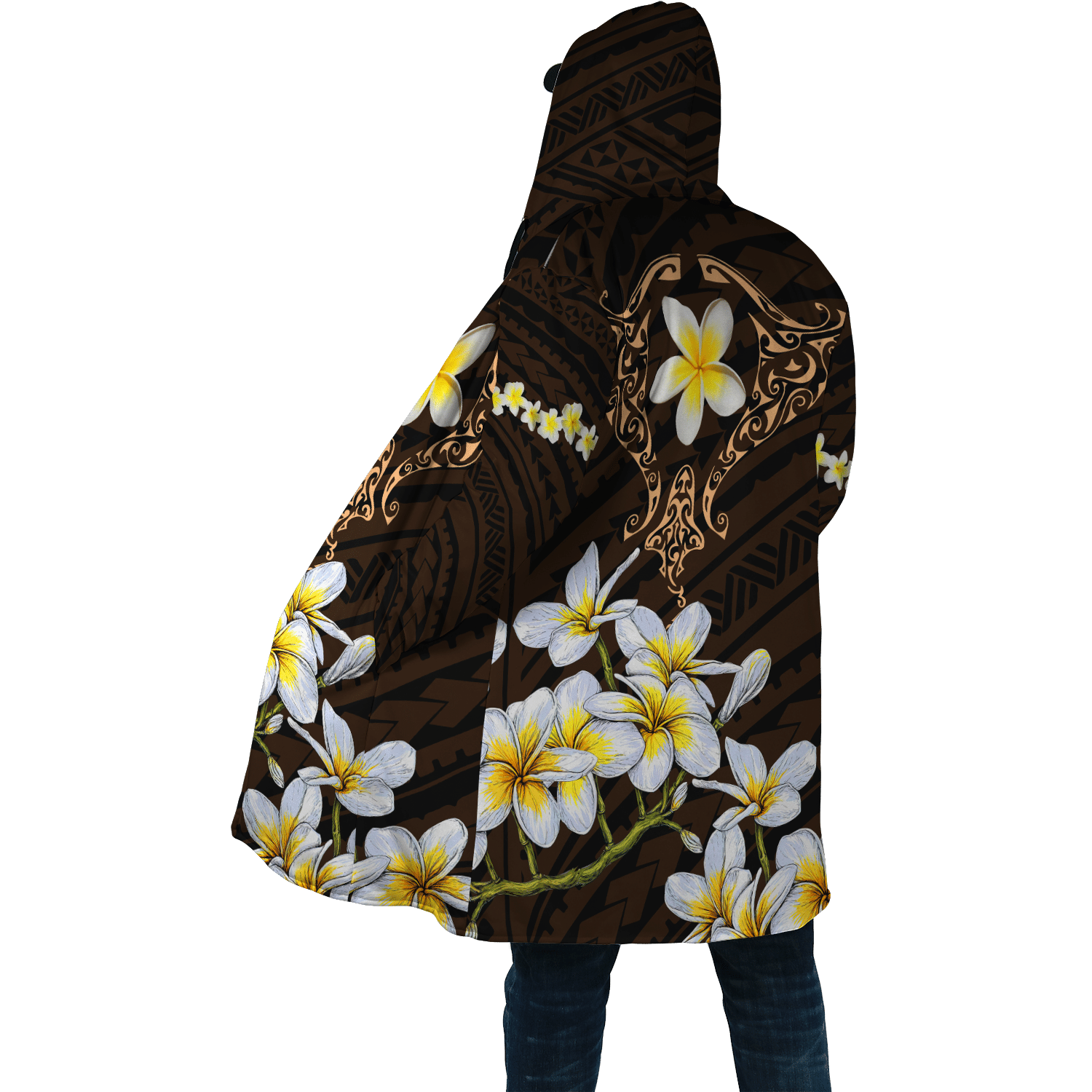 Amazing Polynesian Beautiful Ray And Frangipani Tattoo Unisex Deluxe Hoodie ML