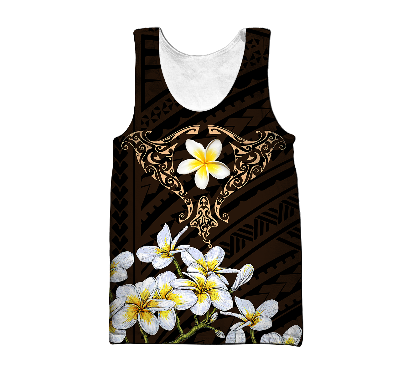 Amazing Polynesian Beautiful Ray And Frangipani Tattoo Unisex Deluxe Hoodie ML