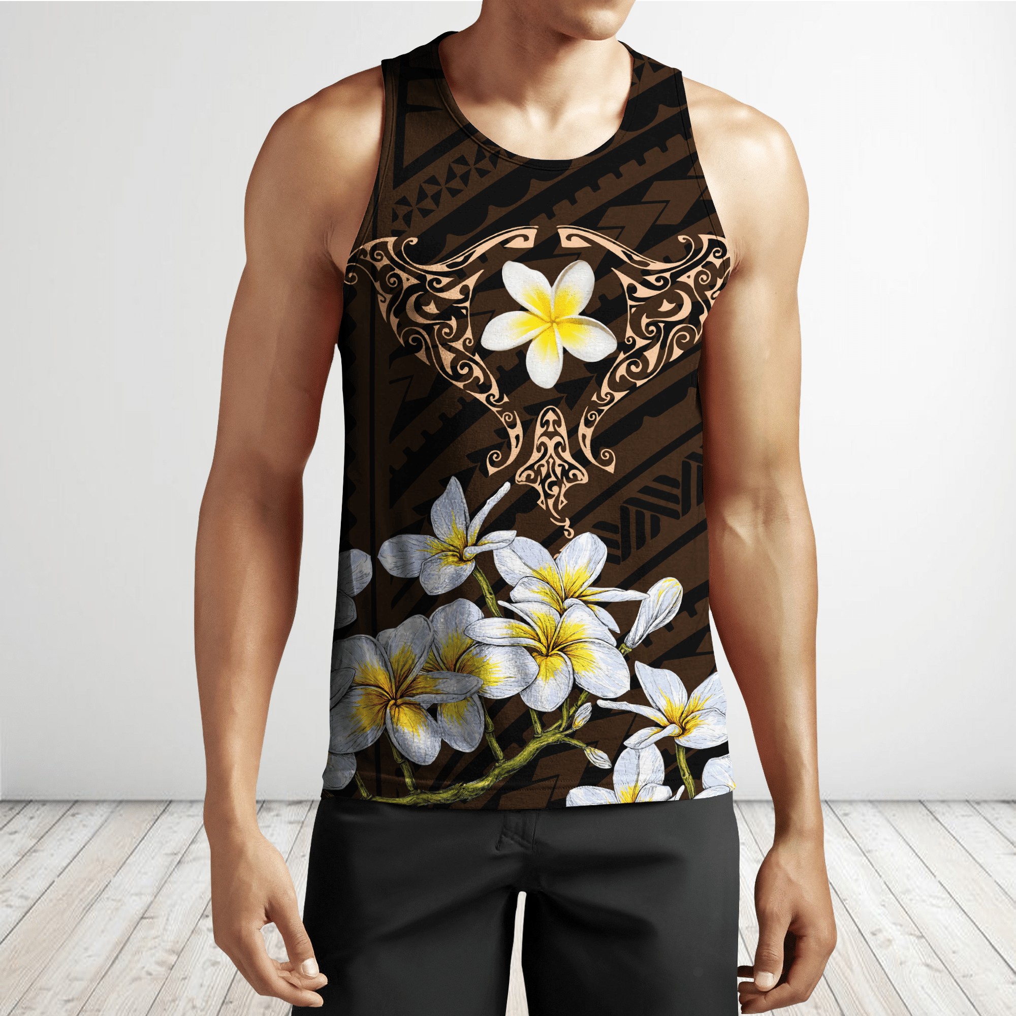 Amazing Polynesian Beautiful Ray And Frangipani Tattoo Unisex Deluxe Hoodie ML