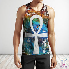 All Over Printed Egyptian Cross Galaxy