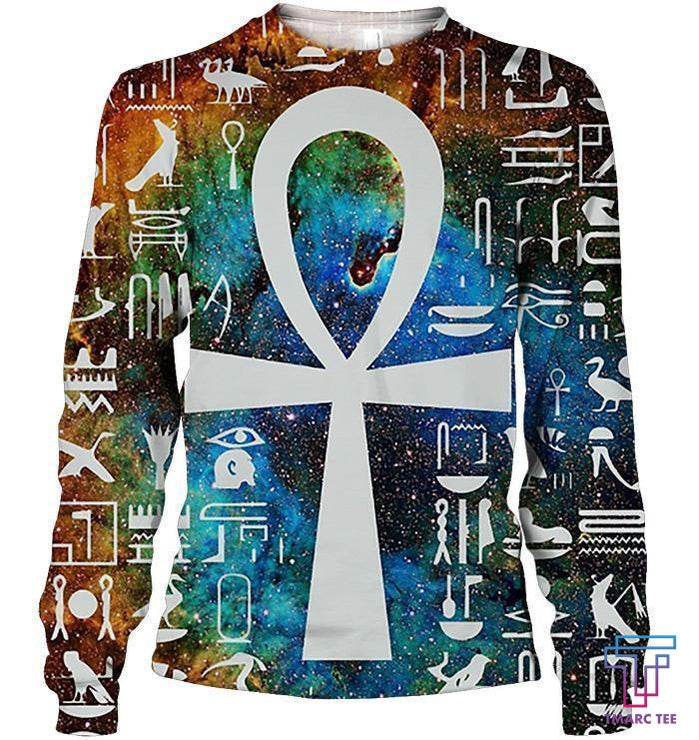 All Over Printed Egyptian Cross Galaxy