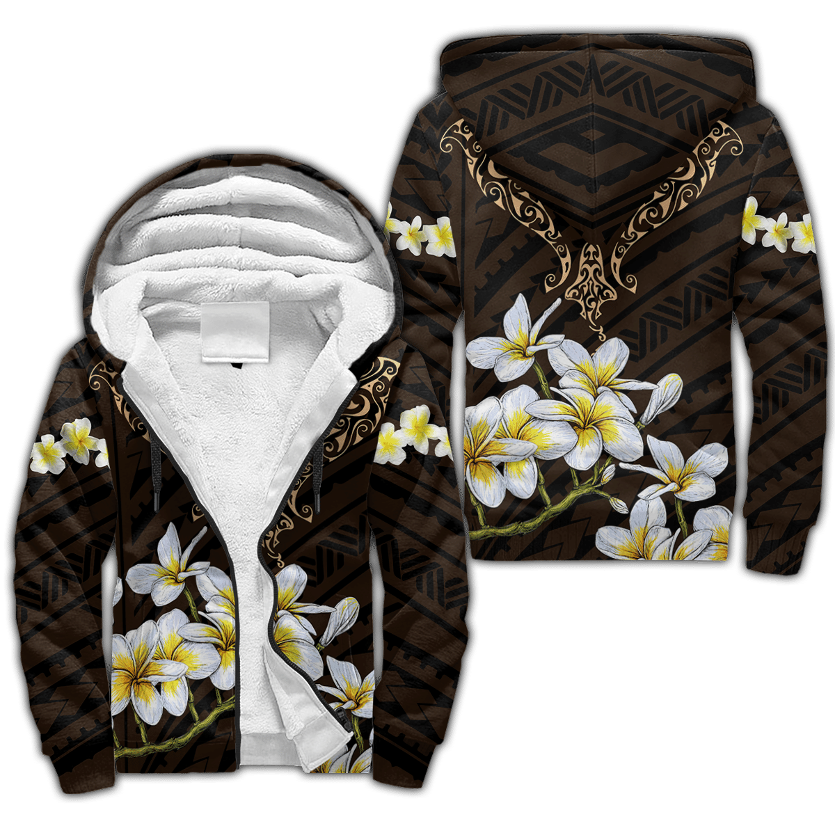 Amazing Polynesian Beautiful Ray And Frangipani Tattoo Unisex Deluxe Hoodie ML