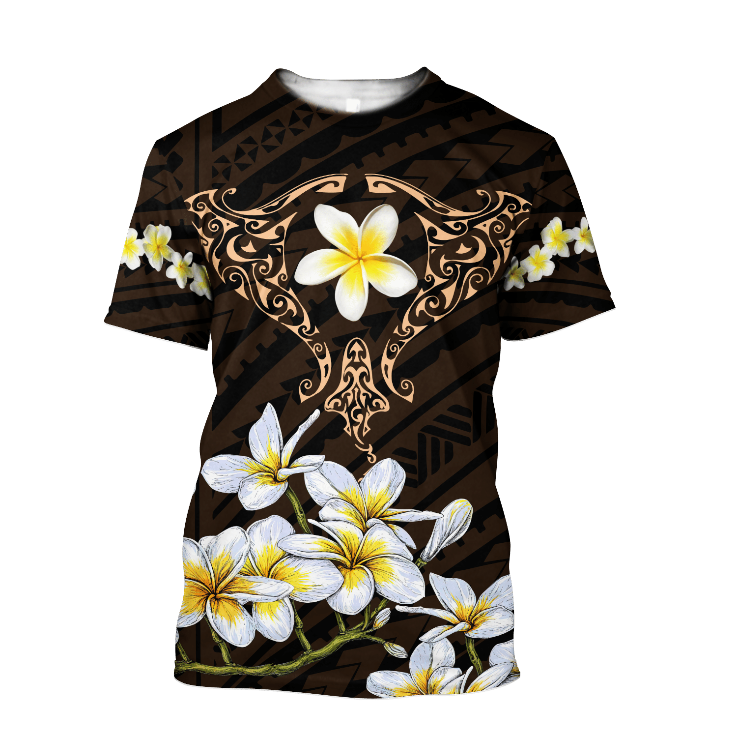 Amazing Polynesian Beautiful Ray And Frangipani Tattoo Unisex Deluxe Hoodie ML