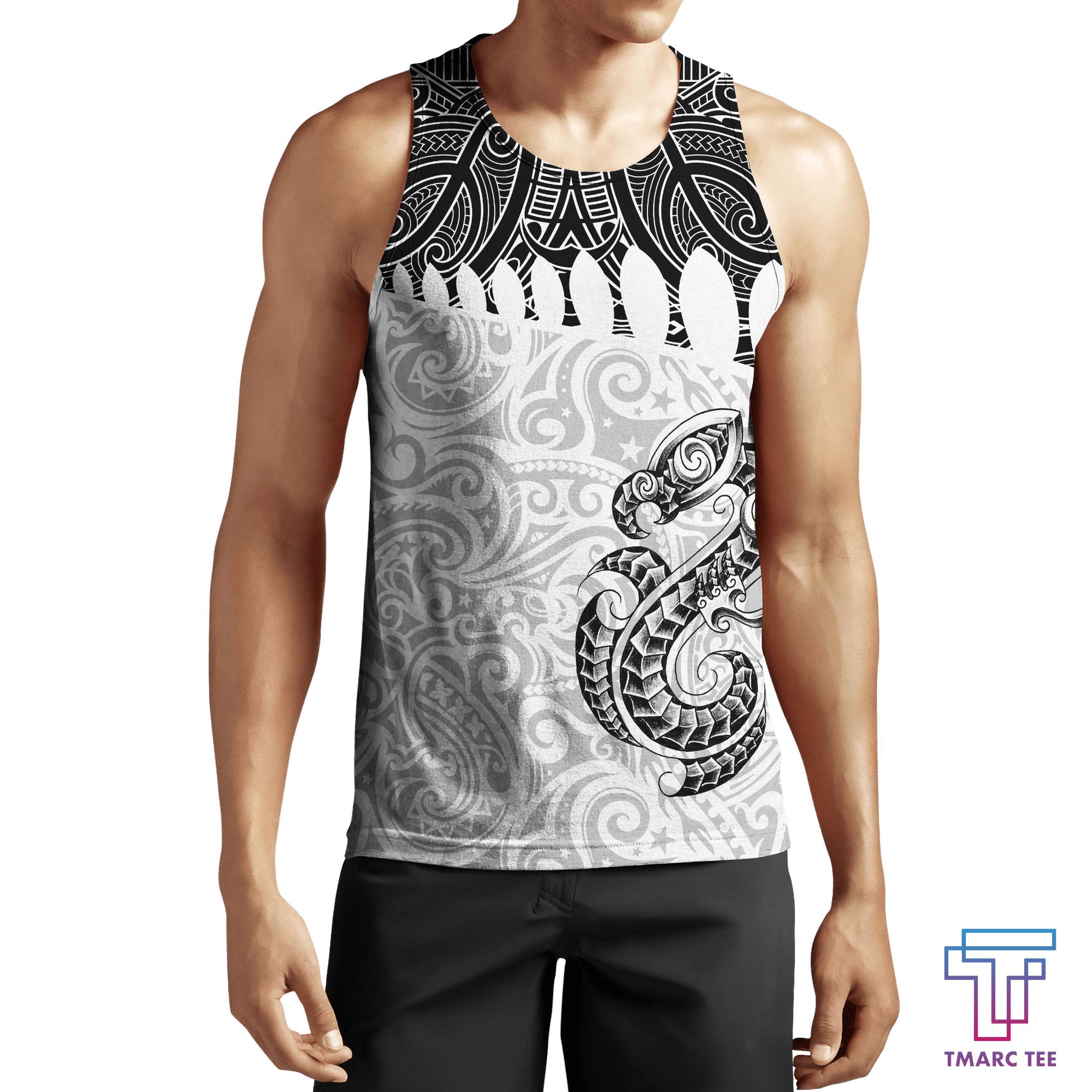 Aotearoa Maori manaia d all over printed shirt and short for man and women JJ PL