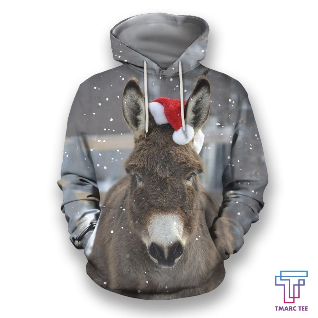 D All Over Print Christmas Donkey