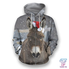 D All Over Print Christmas Donkey