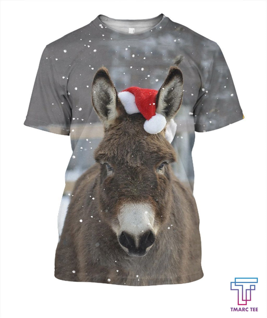 D All Over Print Christmas Donkey