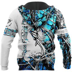 Bass Fishing Sport Blue Camo tattoo D shirts for men and women