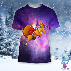 All Over Print Santa Ride Deer