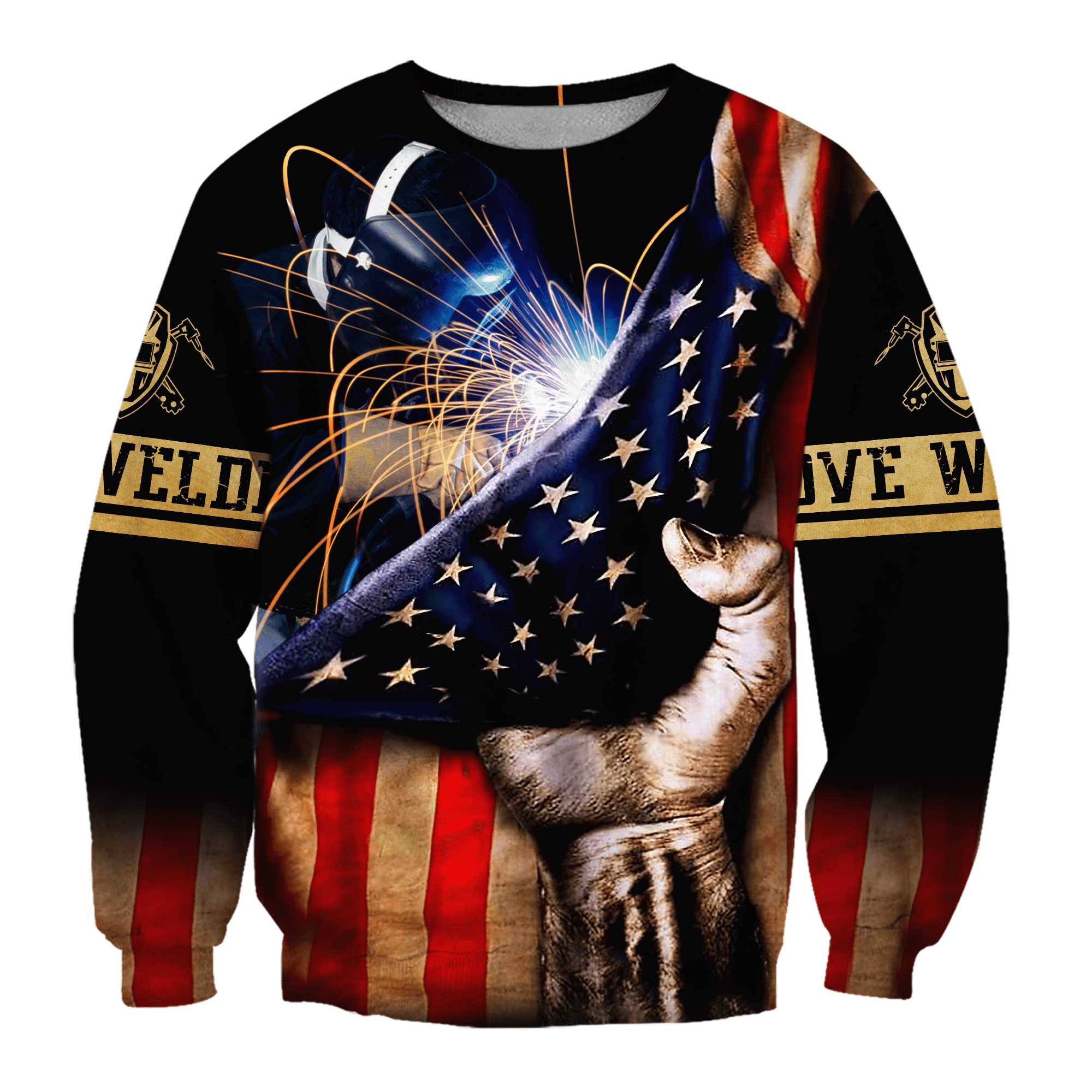 America Flag Welder Man Unisex Shirts