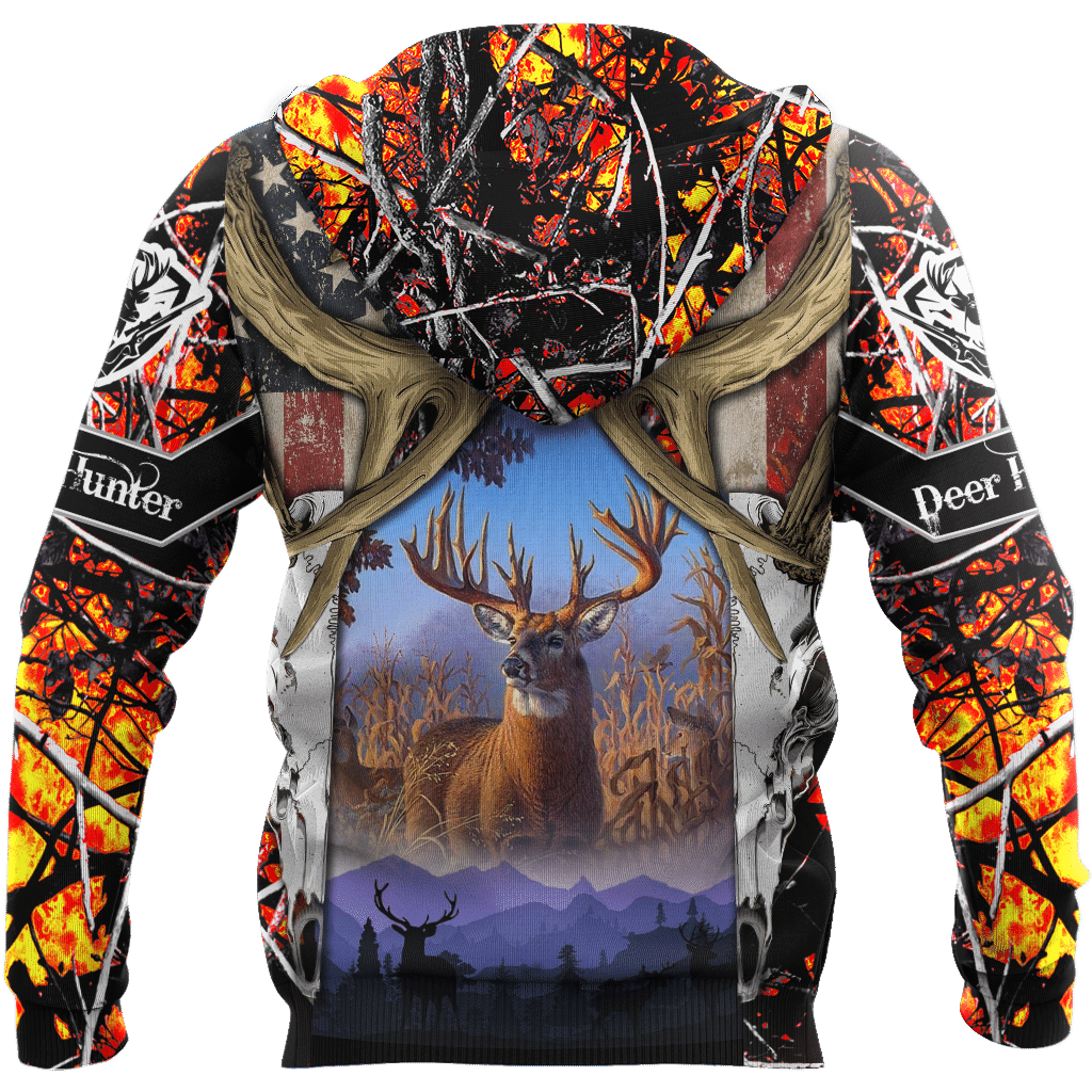 America Flag Hunting Deer Unisex Shirts DA