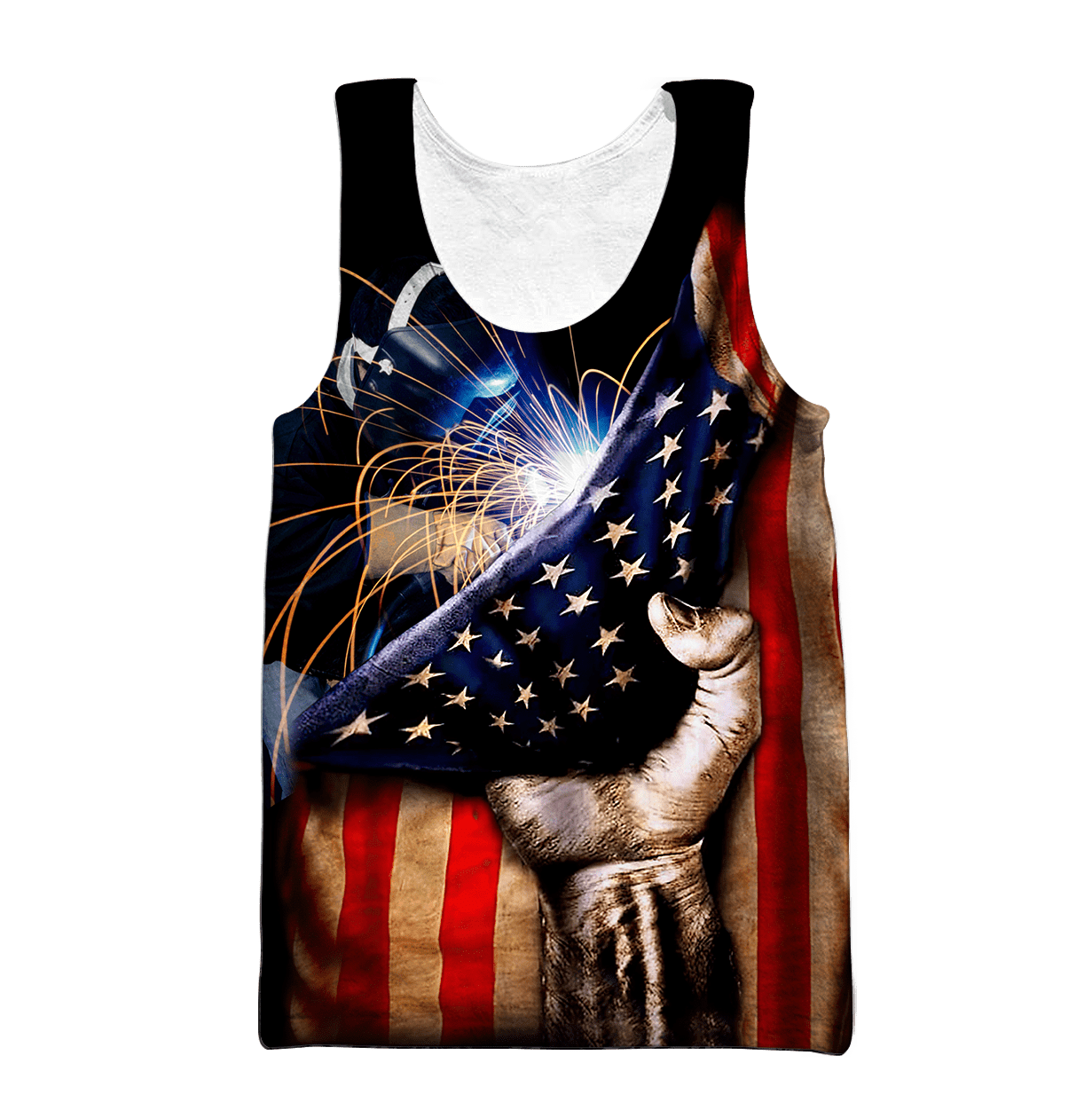 America Flag Welder Man Unisex Shirts