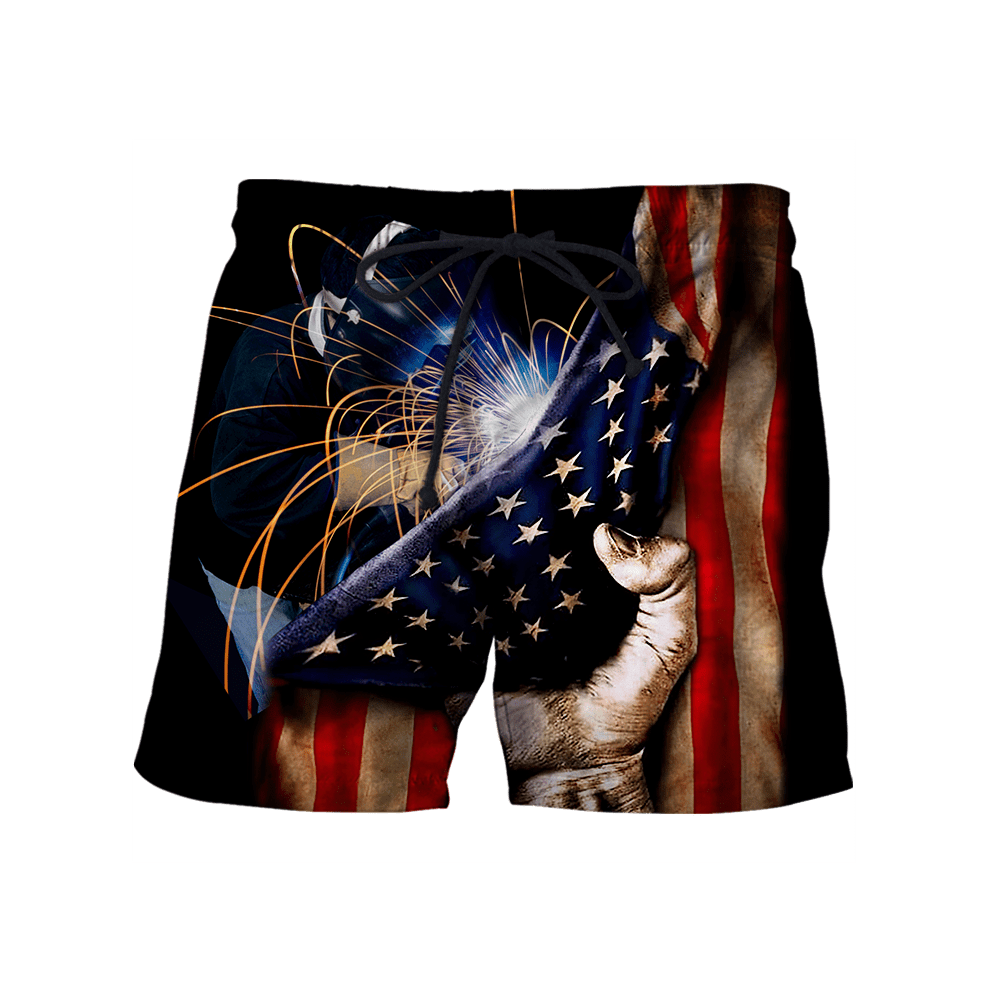 America Flag Welder Man Unisex Shirts