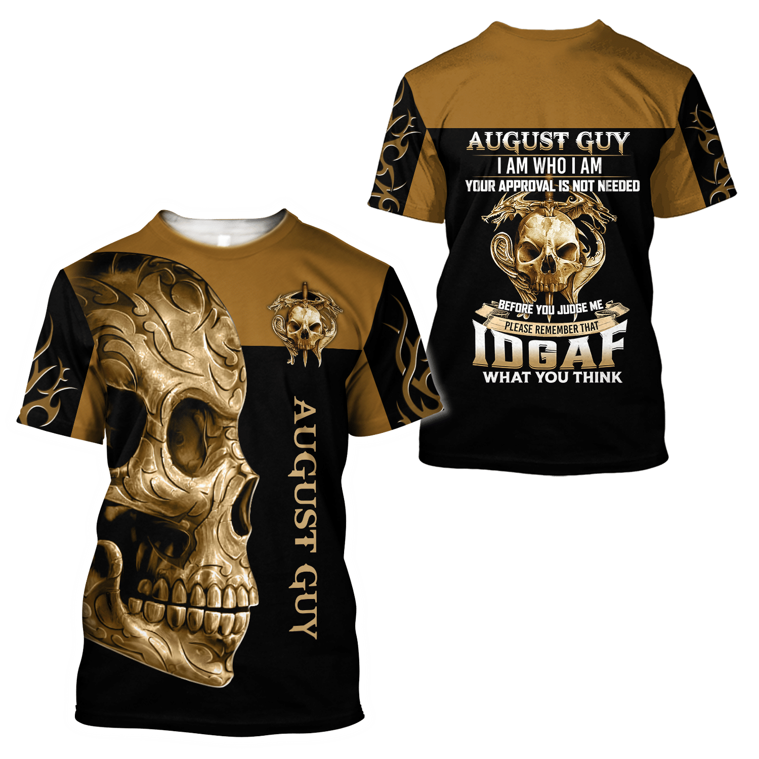 August Guy Skull Shirts For Men and Women