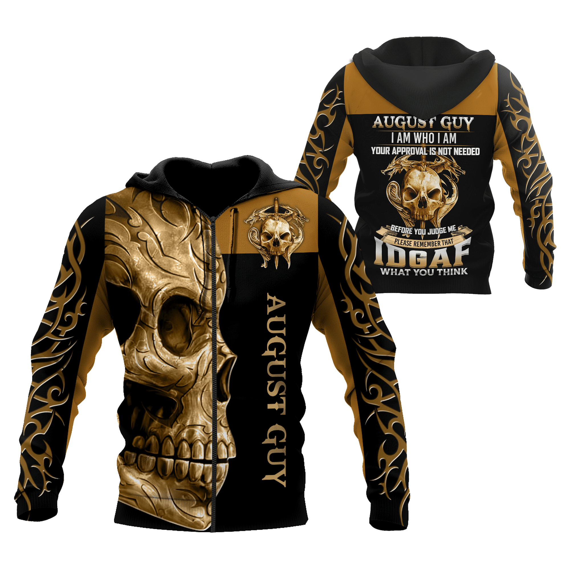 August Guy Skull Shirts For Men and Women