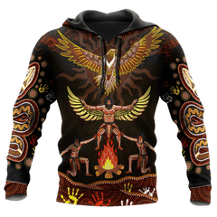 Aboriginal Indigenous Eagle Dancing Under The Sun Printed Shirts