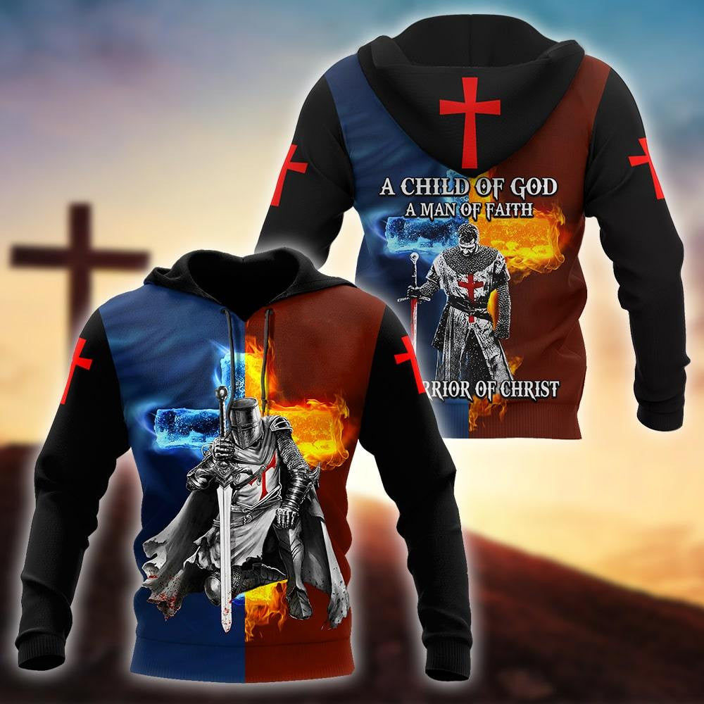 A Child Of God A Man Of Faith A Warrior Of Christ Shirts TAS