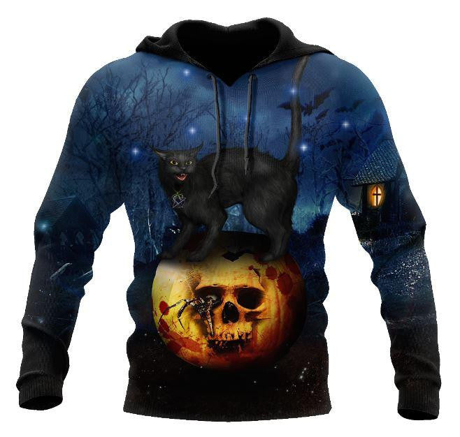 Halloween Skull Black Cat D For Men And Woman AM-LAM