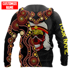 Aboriginal Flag Skull Indigenous Personalized Name Shirts