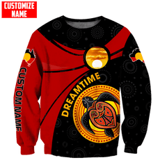 Aboriginal Turtle Dreamtime Red Sun Custom name shirts