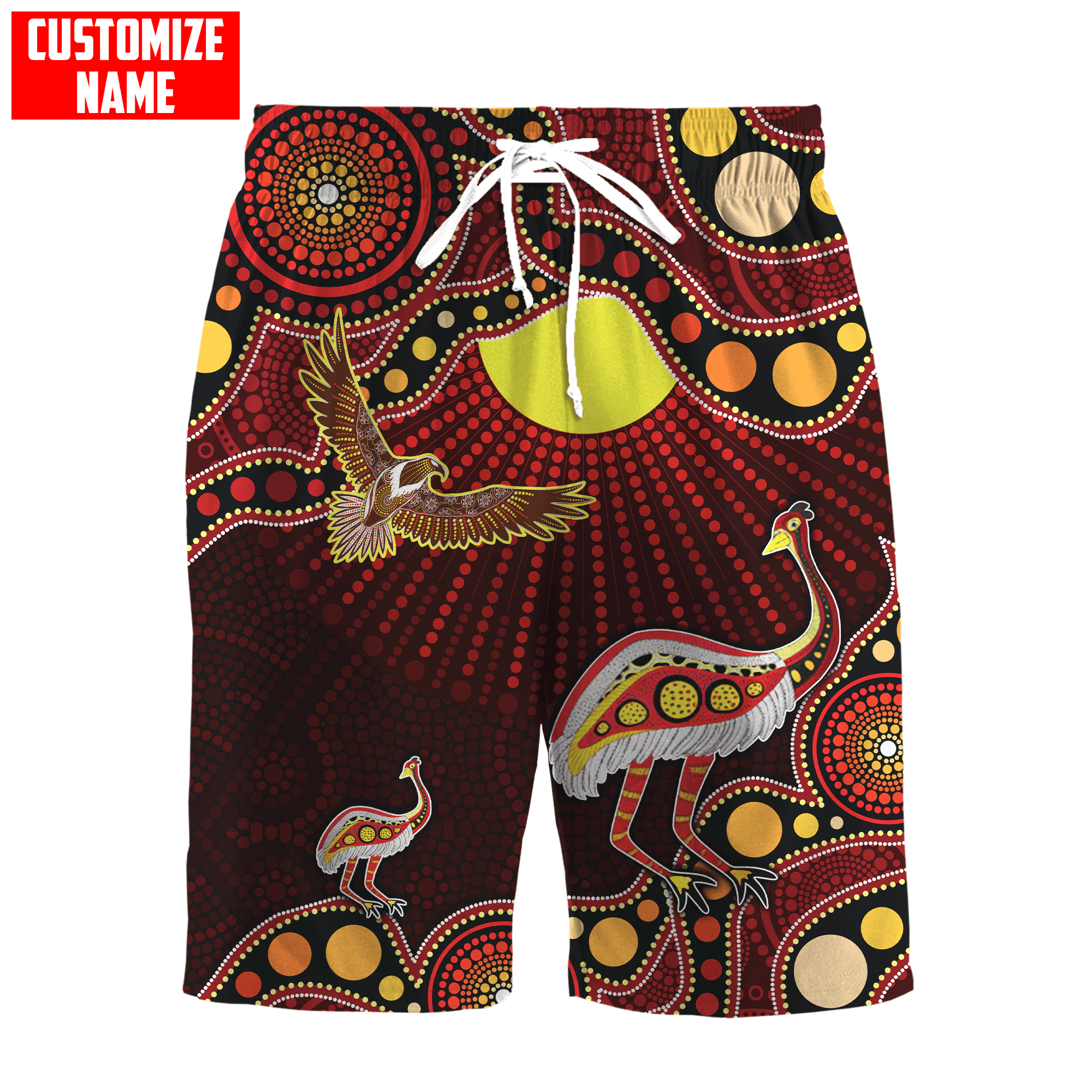 Australian Aboriginal Emu and Eagle Custom name D All over printed shirts