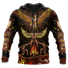 Aboriginal Indigenous Eagle Dancing Under The Sun Printed Shirts