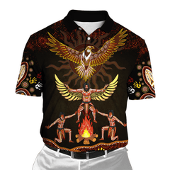 Aboriginal Indigenous Eagle Dancing Under The Sun Printed Shirts