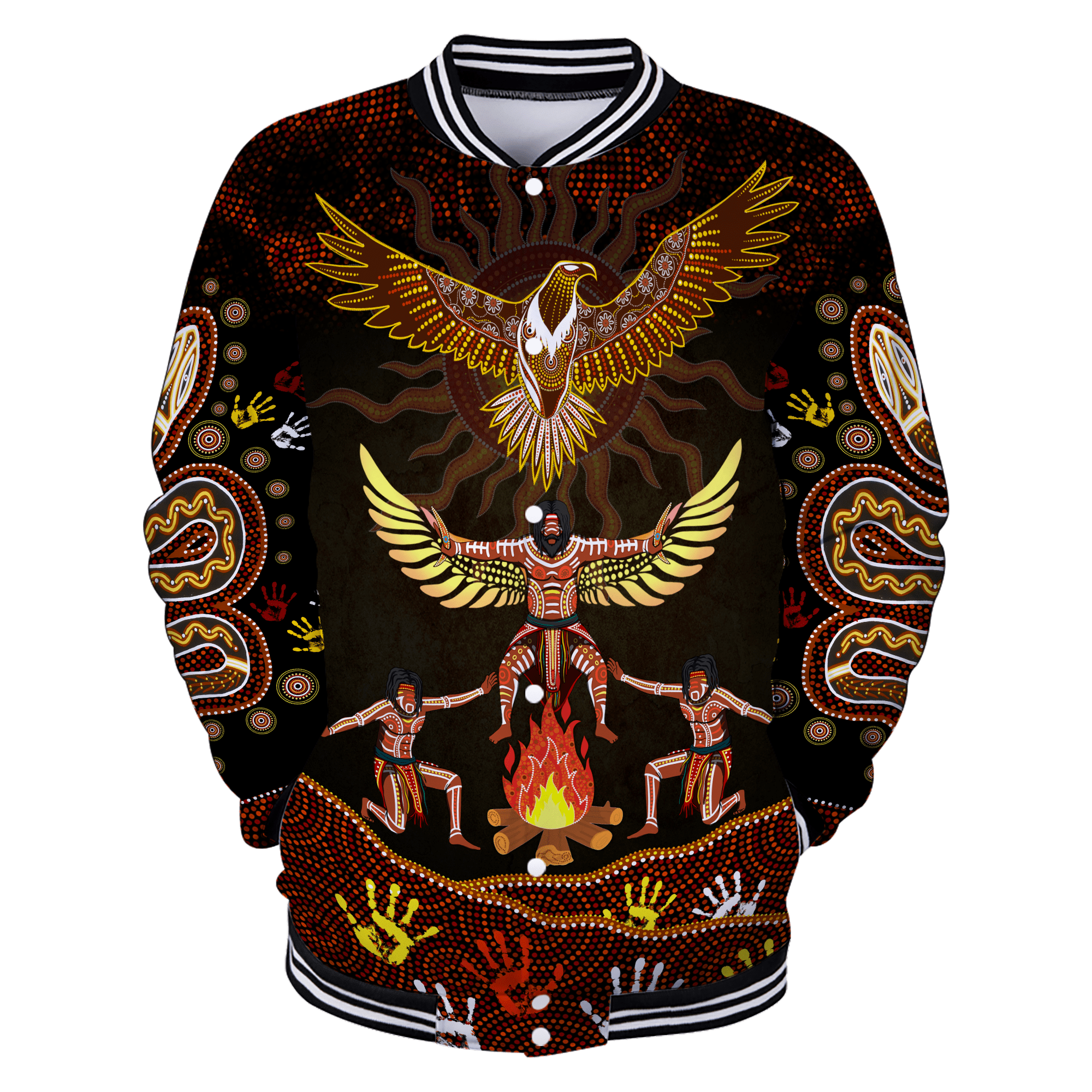 Aboriginal Indigenous Eagle Dancing Under The Sun Printed Shirts