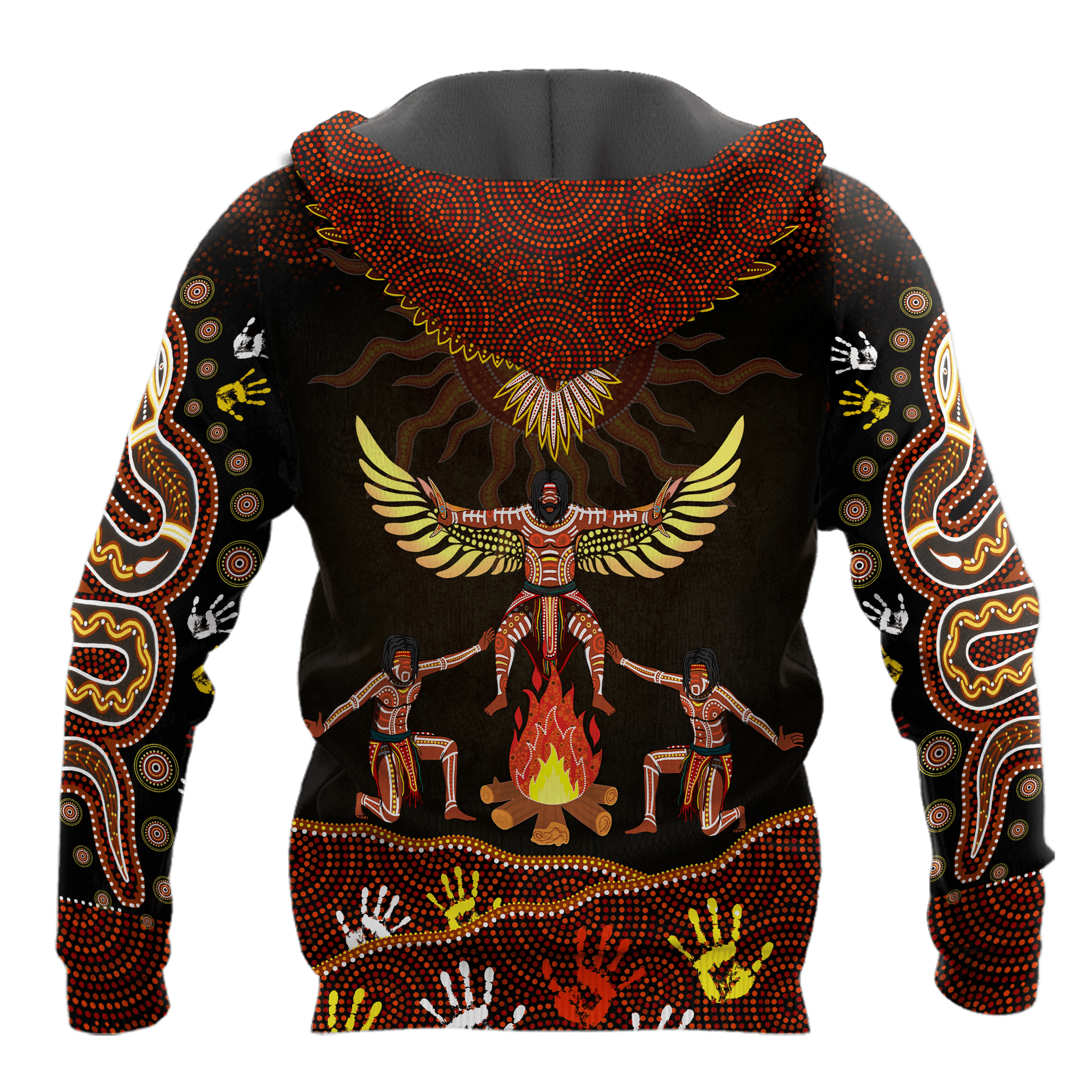 Aboriginal Indigenous Eagle Dancing Under The Sun Printed Shirts