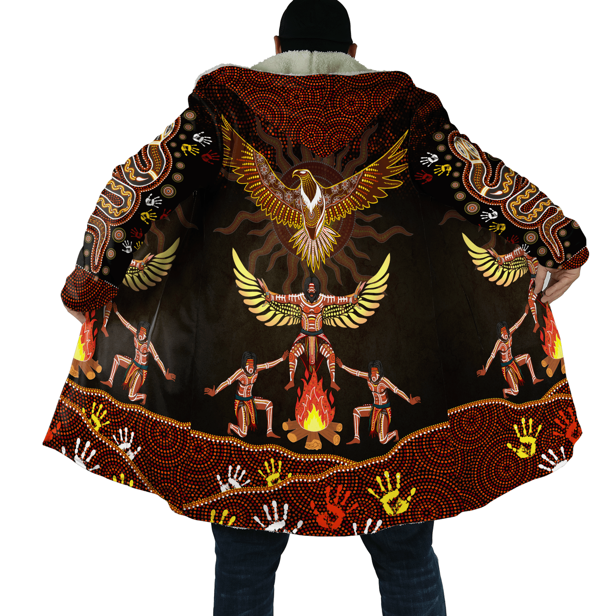 Aboriginal Indigenous Eagle Dancing Under The Sun Printed Shirts