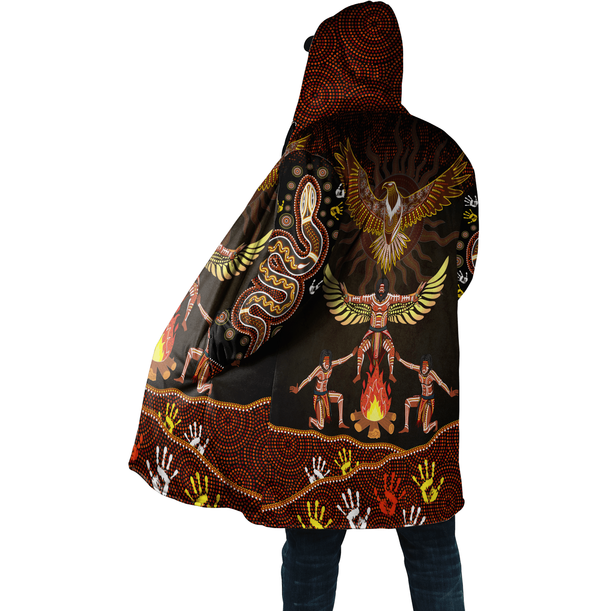 Aboriginal Indigenous Eagle Dancing Under The Sun Printed Shirts