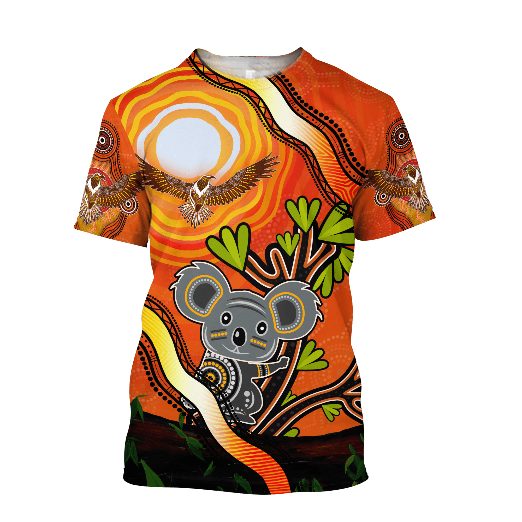 Aboriginal Koala and Eagles in the Sun shirts