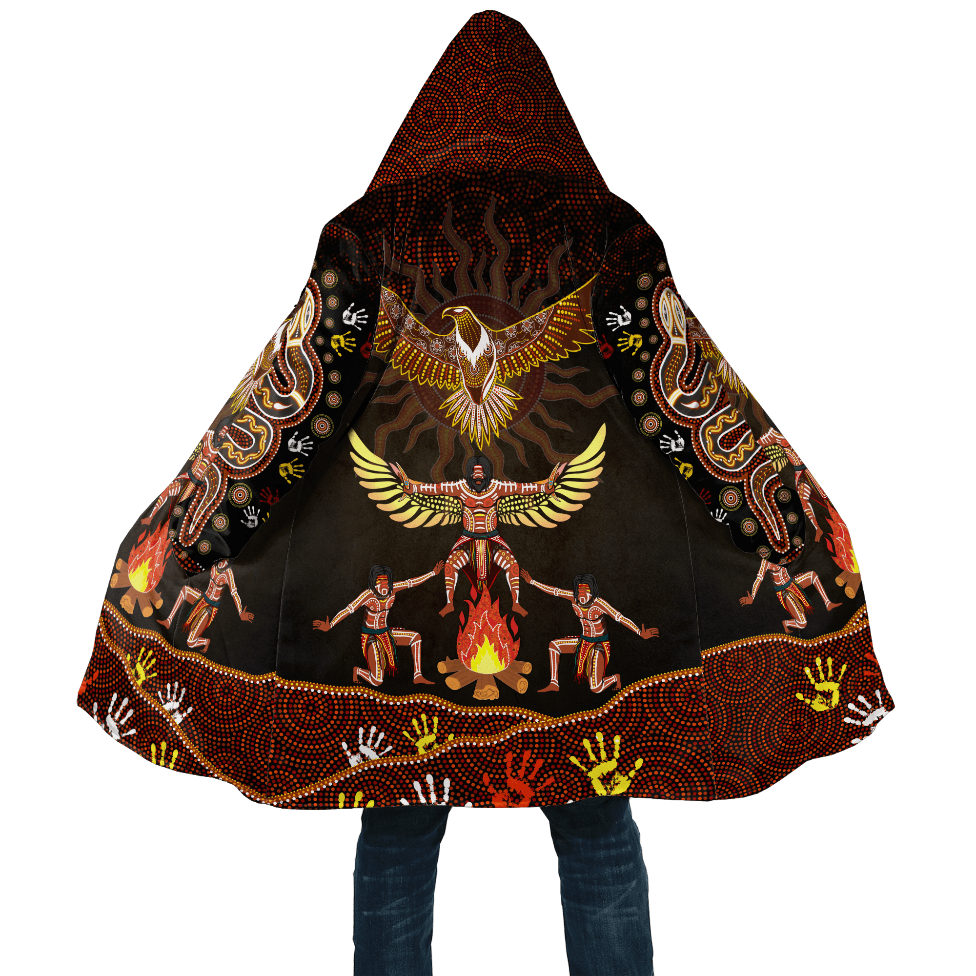 Aboriginal Indigenous Eagle Dancing Under The Sun Printed Shirts