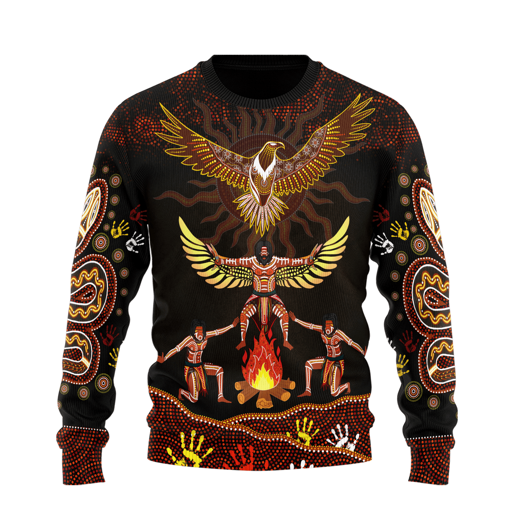 Aboriginal Indigenous Eagle Dancing Under The Sun Printed Shirts