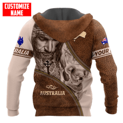 Australia Koala under God Leather Pattern Custom Name