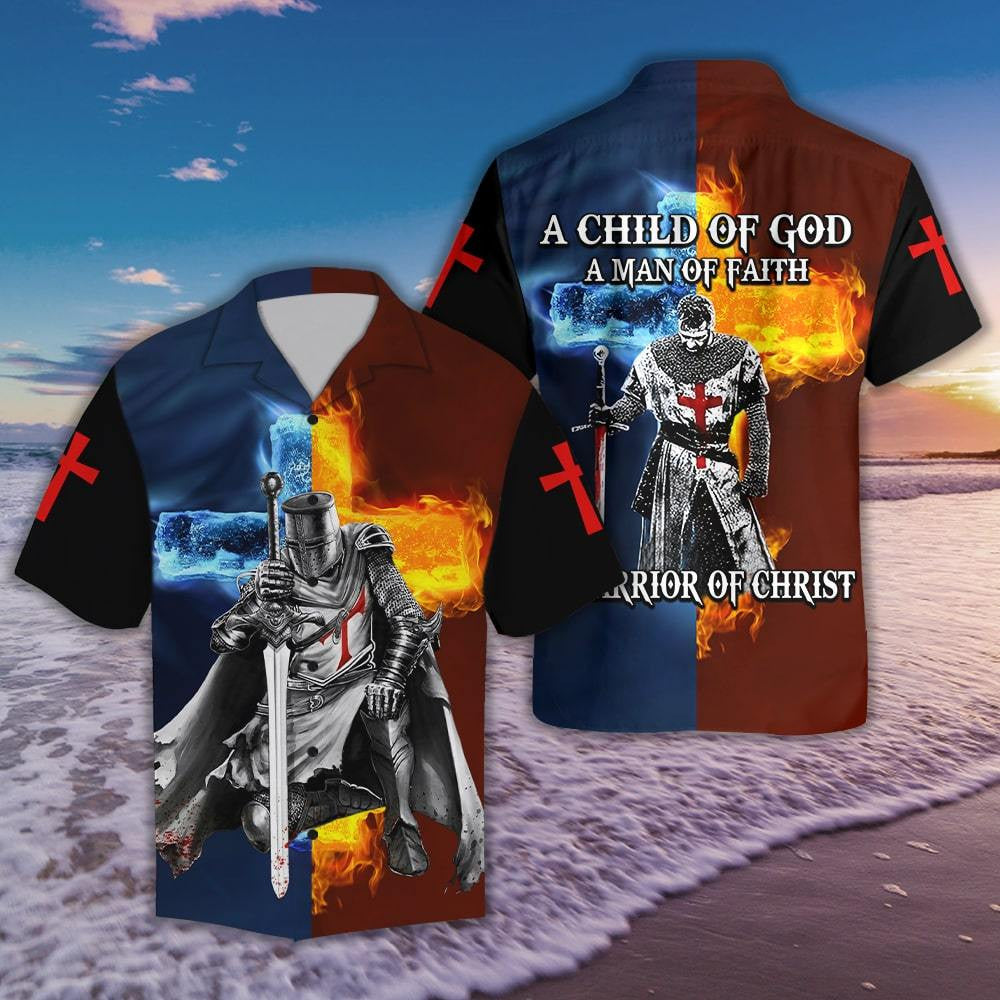 A Child Of God A Man Of Faith A Warrior Of Christ Shirts TAS