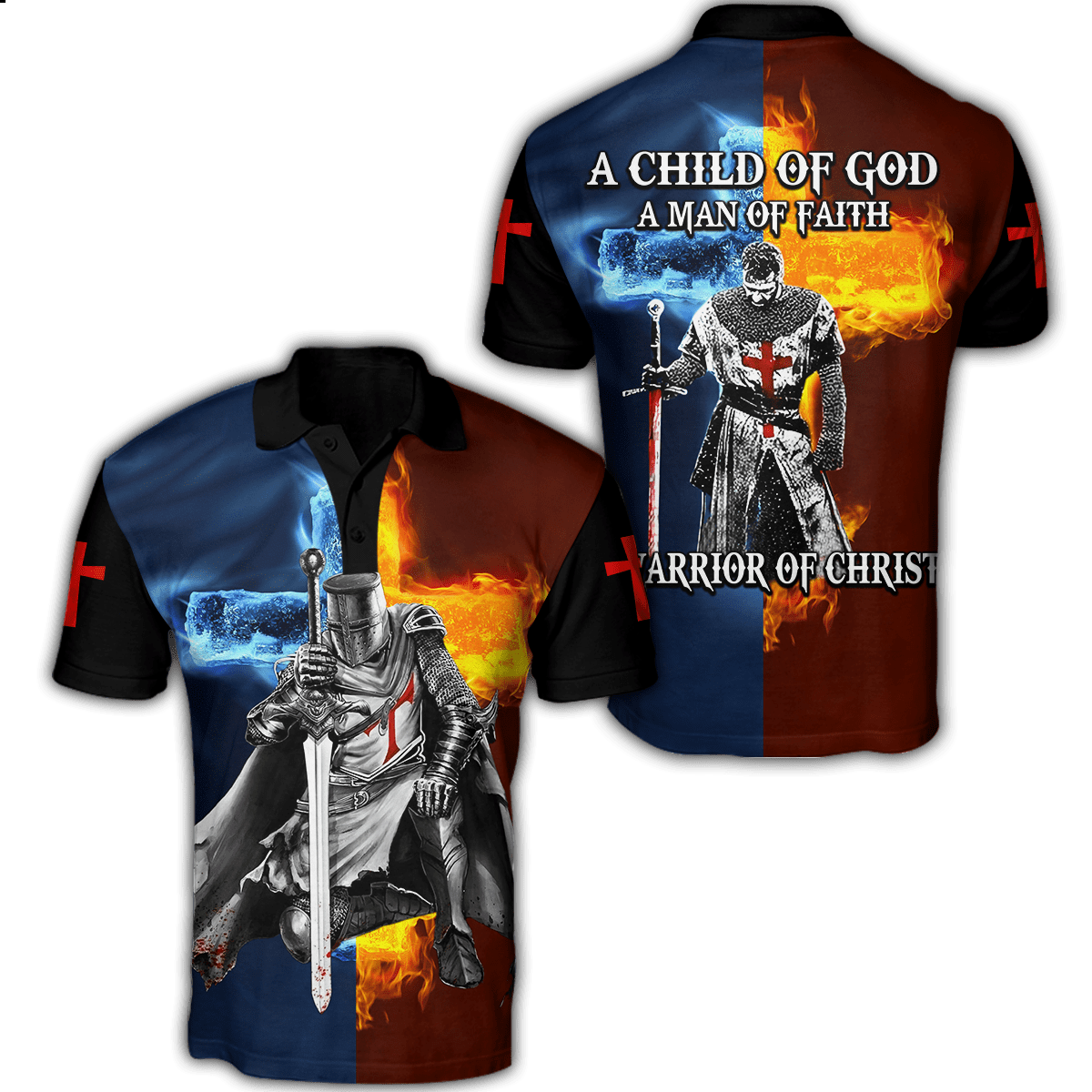 A Child Of God A Man Of Faith A Warrior Of Christ Shirts TAS