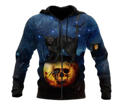 Halloween Skull Black Cat D For Men And Woman AM-LAM