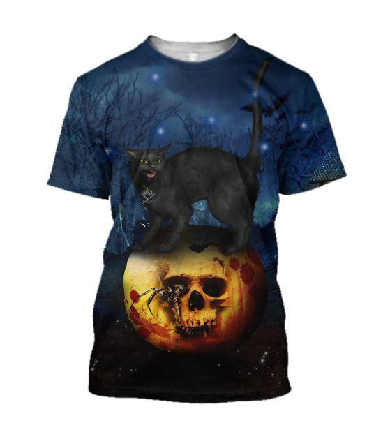 Halloween Skull Black Cat D For Men And Woman AM-LAM