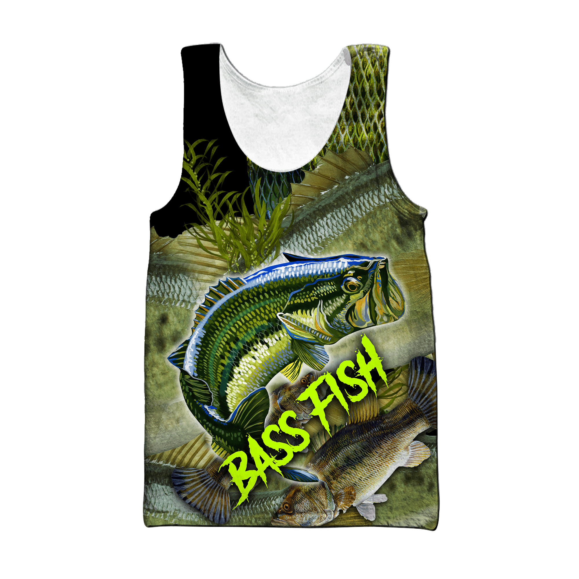 Bass fishing on skin D print fishing shirt for men and women