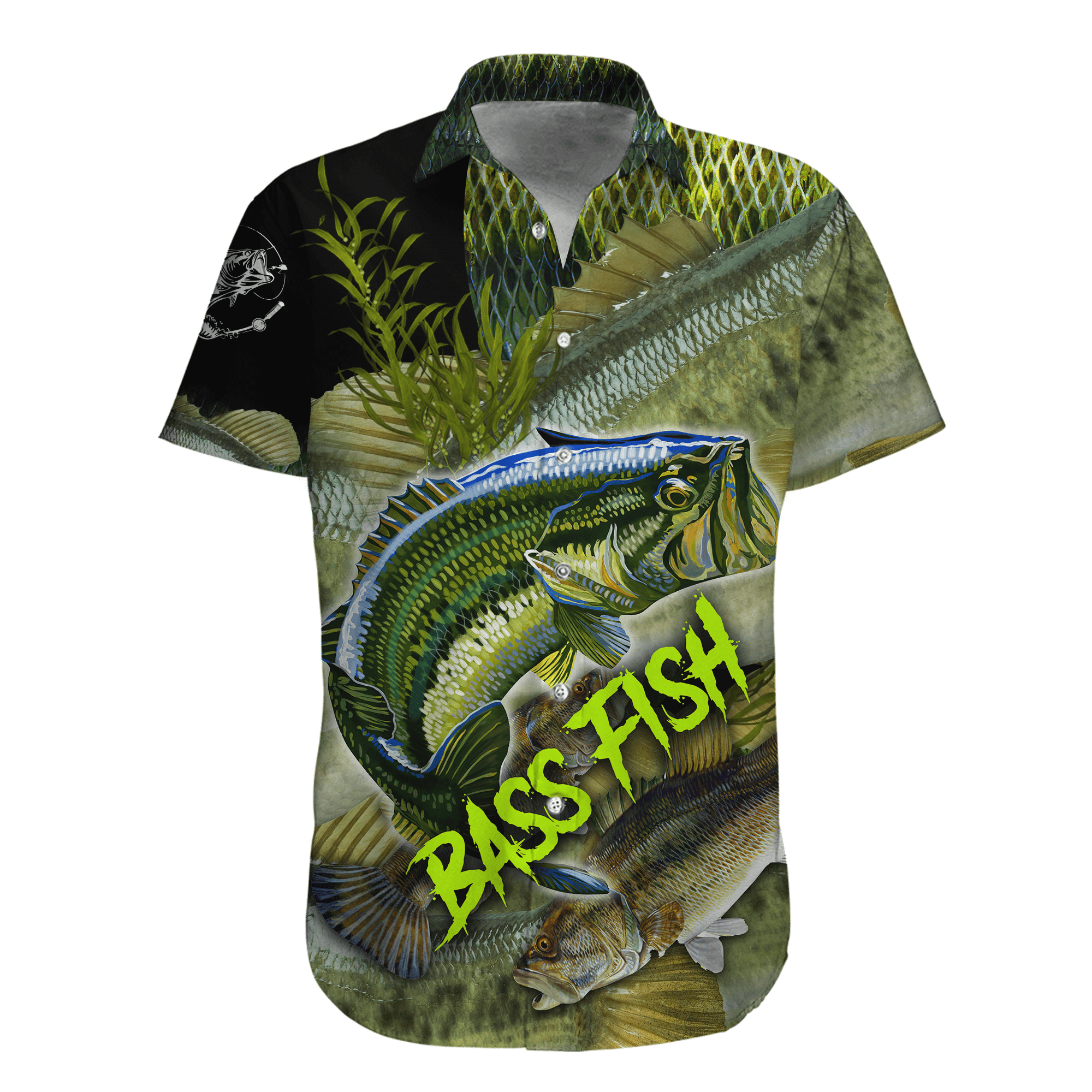 Bass fishing on skin D print fishing shirt for men and women