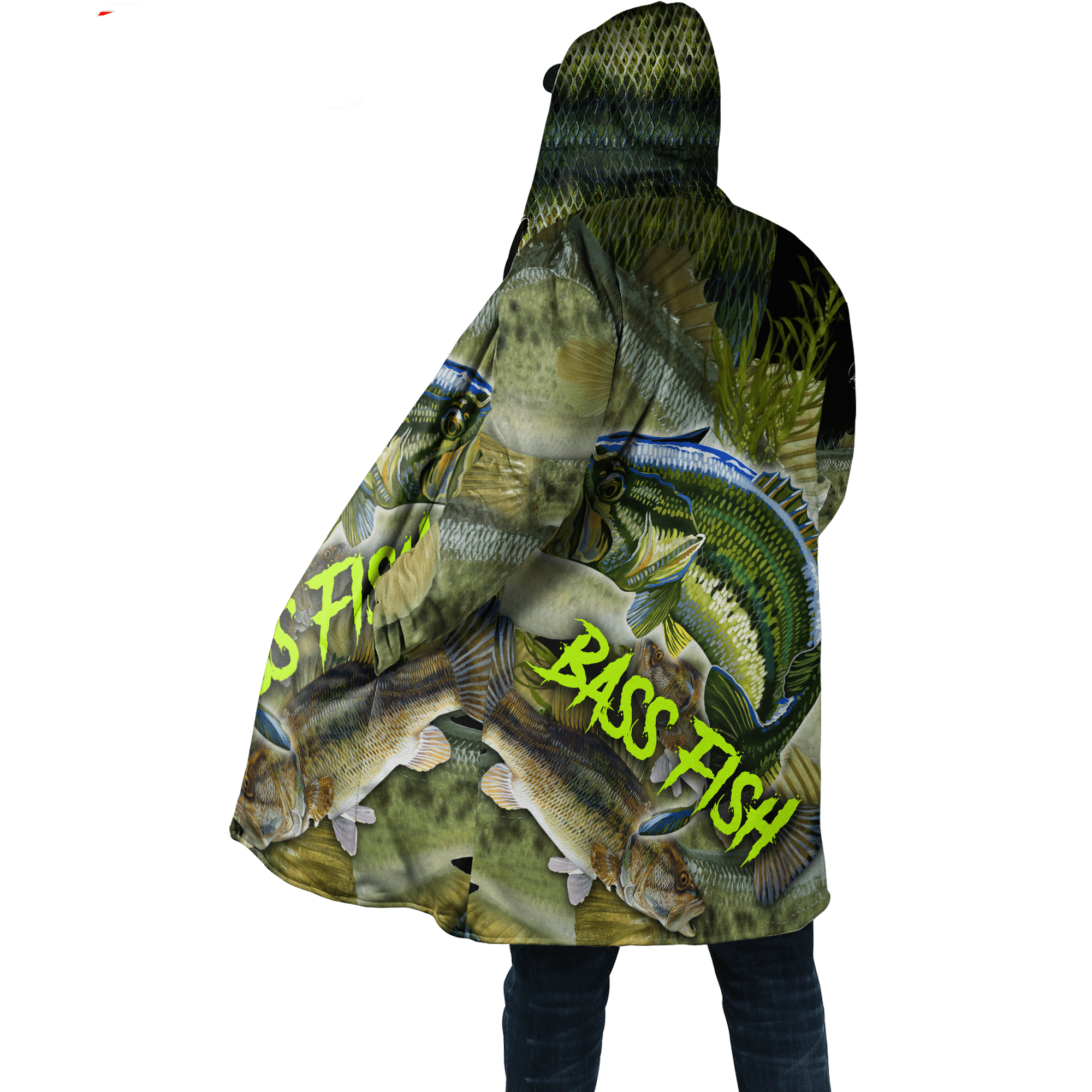 Bass fishing on skin D print fishing shirt for men and women