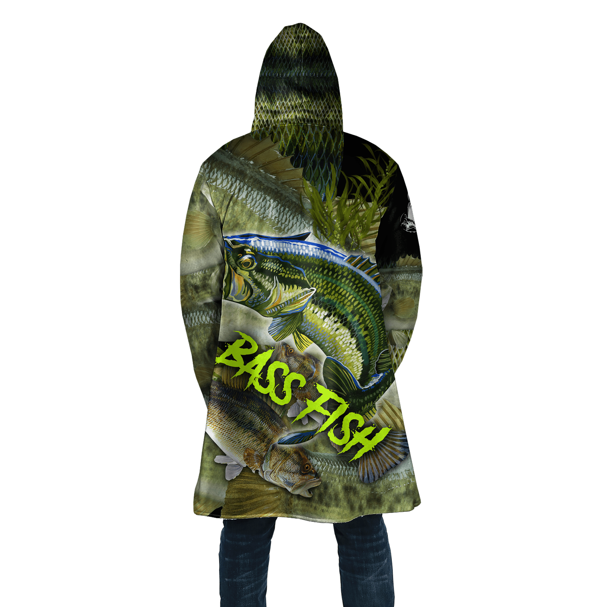 Bass fishing on skin D print fishing shirt for men and women