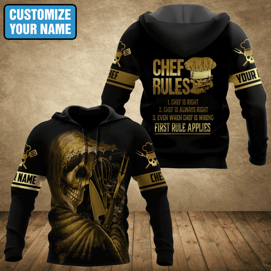 Customized Name Chef Unisex Shirts