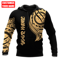 Amazing Polynesian Pattern Unisex Hoodie Personalized Name