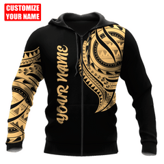 Amazing Polynesian Pattern Unisex Hoodie Personalized Name