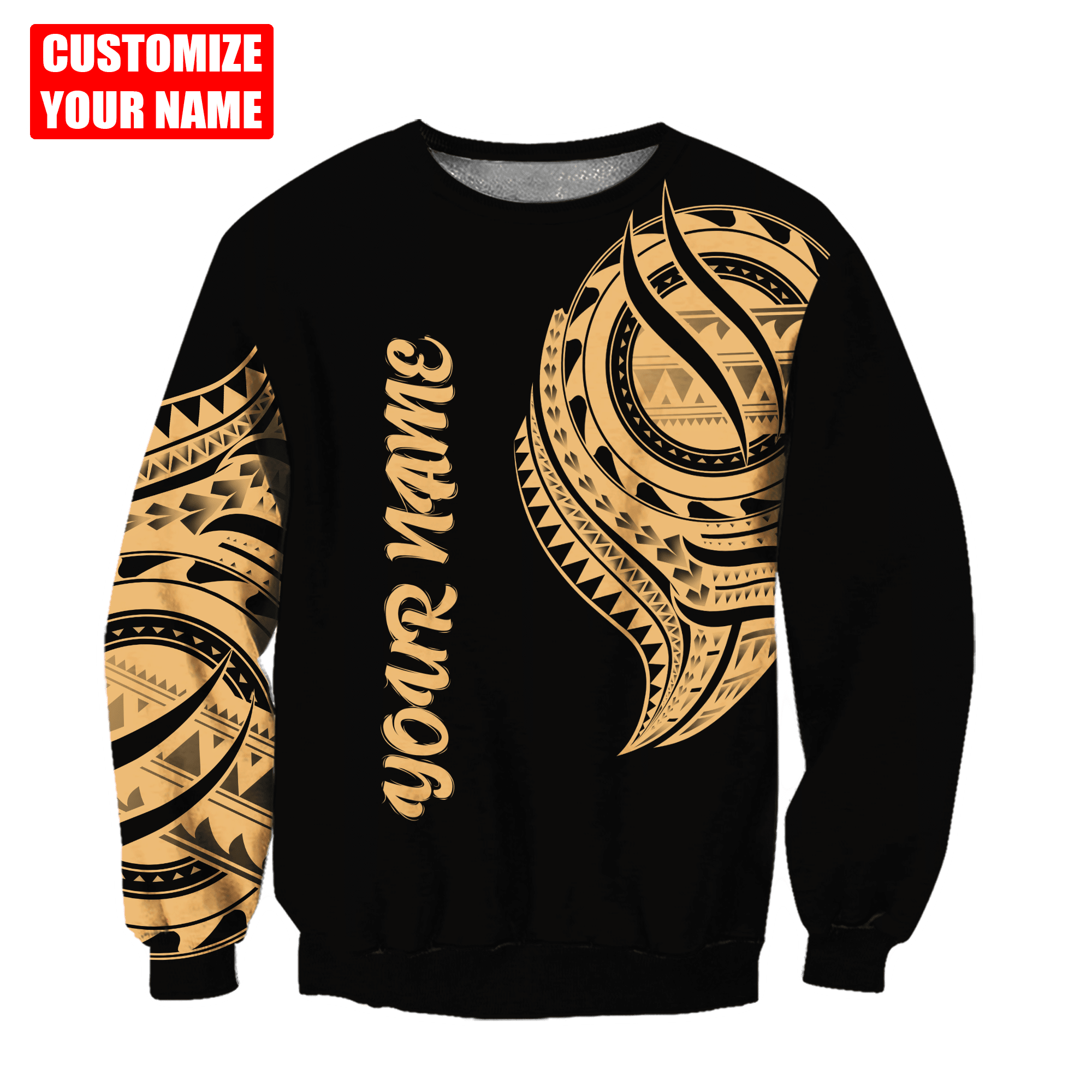 Amazing Polynesian Pattern Unisex Hoodie Personalized Name